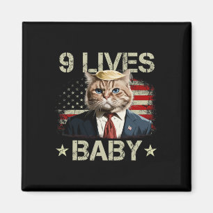 Íman Gato Trump 9 Vidas Por Trump 2024 Vitória Vencedor