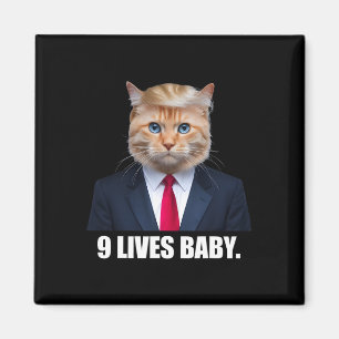 Íman Gato Trump 9 Vidas Por Trump 2024 Vitória Vencedor