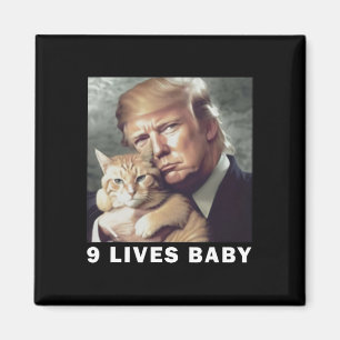 Íman Gato Trump 9 Vidas Por Trump 2024 Vitória Vencedor