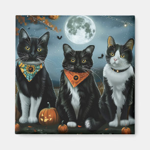 Íman Gato Tuxedo Halloween Assustador