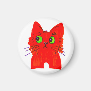 Íman Gato Vermelho Brilhante - Maravilha de Olhos Amplo