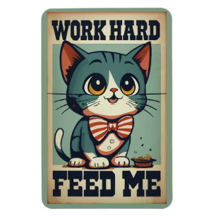 Íman Gato Vintage Antigo do Duro de Trabalho