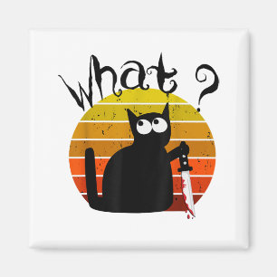 Íman Gato Vintage Que Gato Negro Assassino De Halloween