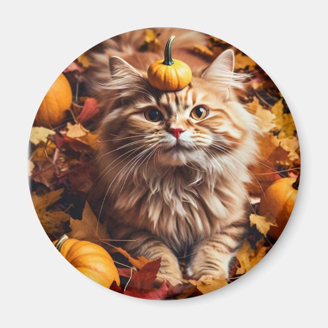 Íman Gato Whimsso com Magnetos de Pumpkins (Frente)