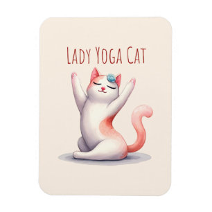 Íman Gato Yoga Pose - Gato Lady Yoga