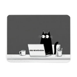 Íman Gato Zero Motivação – Desenho Animado Divertido de
