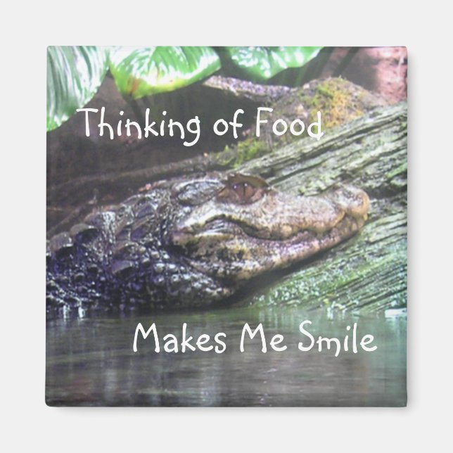 Íman 'Gator Grins: Pensando na Comida - Magnet #1 (Frente)