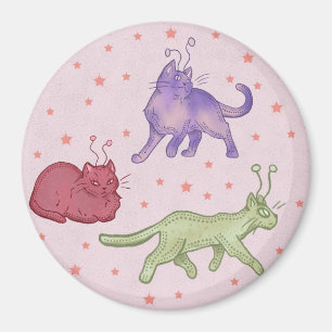 Íman Gatos Alienígenas Gato Espacial Caprichoso Diverti