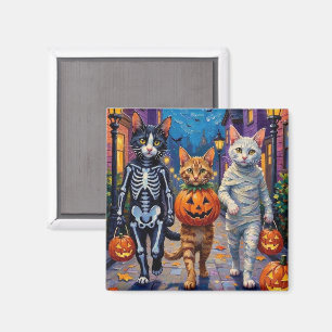 Íman Gatos Angora Turcos em Fantasias de Halloween