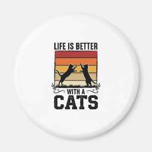 Íman Gatos Antigos Citação Design Retro pôr do sol Aman
