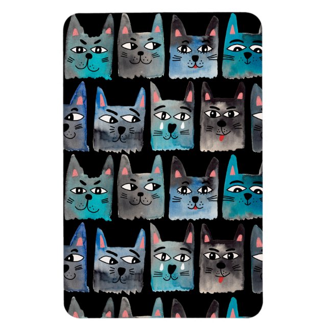Íman Gatos azuis (Vertical)