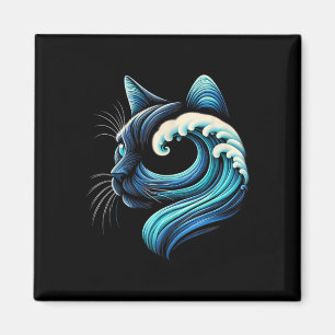 Íman Gatos Azuis Ondas Para A Onda Azul De Kamala Engra