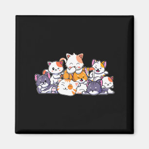 Íman Gatos Bons Animam Kawaii Japonês Otaku Neko Gift W