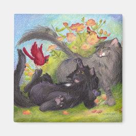 Íman Gatos, Cardinhos e Rosas / Magnet