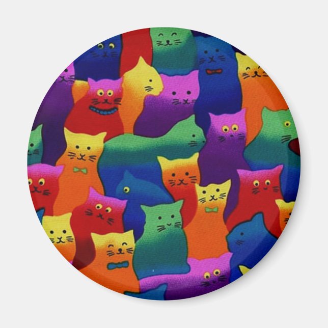 Íman Gatos Coloridos (Frente)