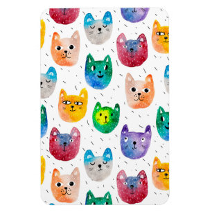 Íman Gatos com aquarelas e amigos
