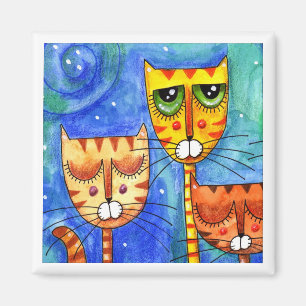 Íman Gatos da cor - ímã