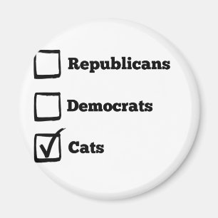 Íman Gatos da picareta! Impressão político do gato da