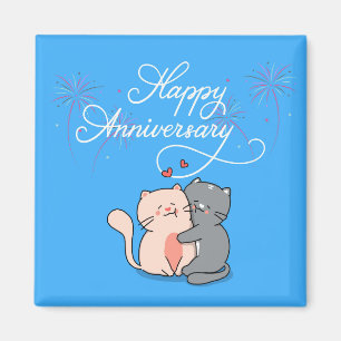 Íman Gatos de Aniversário Enamorados