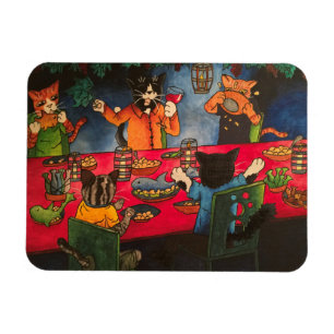 Íman Gatos de Banquete Noturno