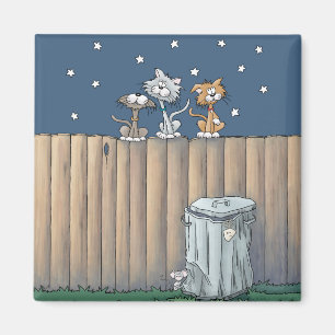 Íman Gatos de beco em um ímã de cerca