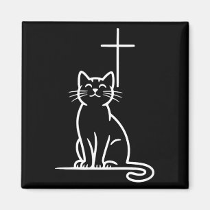 Íman Gatos de estimação cristãos amam Jesus seja feliz