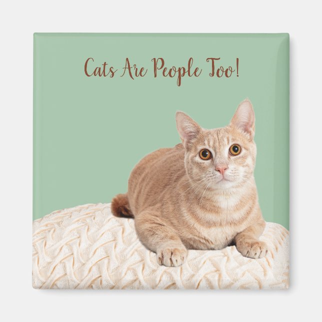 Íman Gatos De Magnetos Cat Também São Pessoas (Frente)