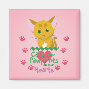 Íman Gatos Deixam Pawprint