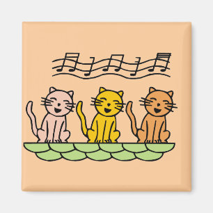 Íman Gatos do canto camiseta e presentes