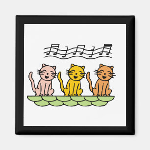 Íman Gatos do canto camiseta e presentes
