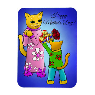Íman Gatos do dia de as mães