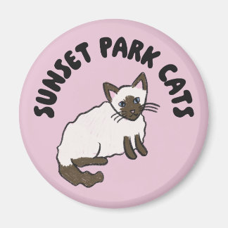 Íman Gatos do Sunset Park | ímã | Gato resgatado Amendo
