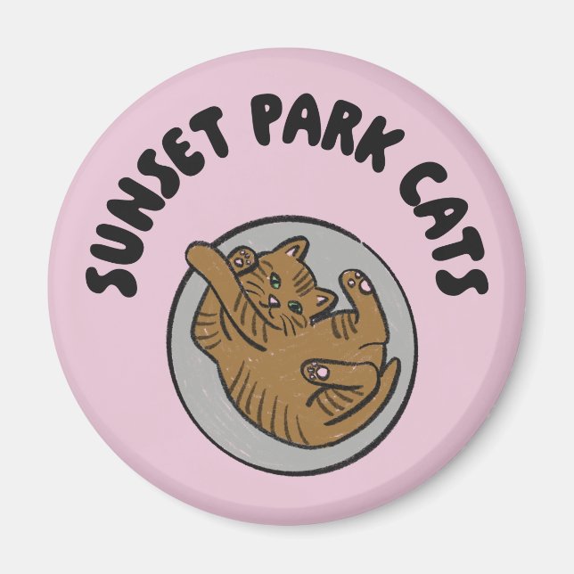 Íman Gatos do Sunset Park | Ímã | Kit de Resgate da Bob (Frente)