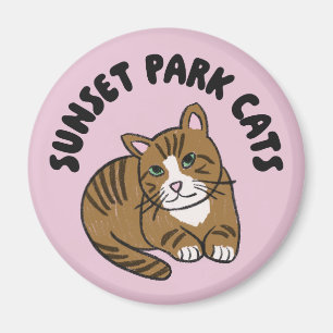 Íman Gatos do Sunset Park Ímã Lenny Gato Resgatado