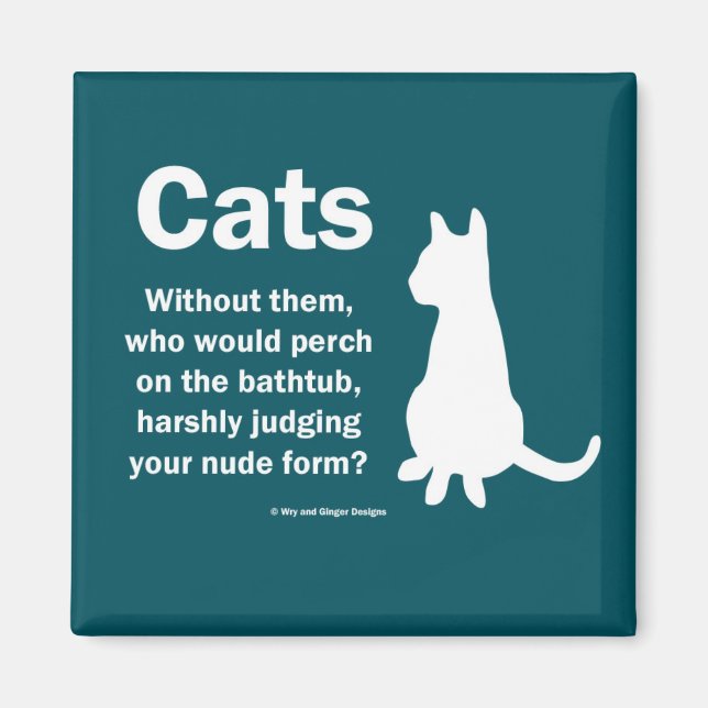 Íman Gatos e banheiras (Frente)