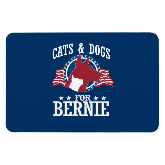 ÍMAN  GATOS E CÃES PARA BERNIE SANDERS (Horizontal)