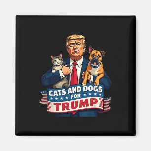 Íman Gatos E Cães Para Trump 2024 Gatinhos E Cães Para