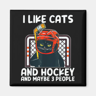 Íman Gatos E Hockey E Talvez 3 Pessoas Gatos Pretos