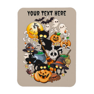 Íman Gatos engraçados da festa de Halloween