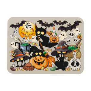Íman Gatos engraçados de Halloween na festa