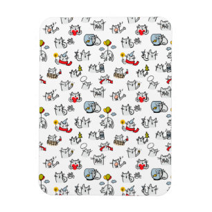 Íman Gatos engraçados, leite e magia.