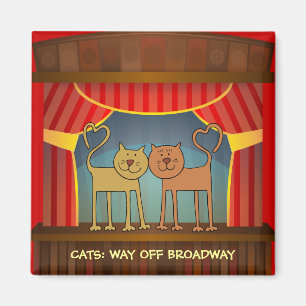 Íman Gatos: Imagem do frigorífico Way Off Broadway