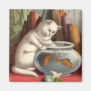 Íman Gatos impertinentes - imã de geladeira do gato da