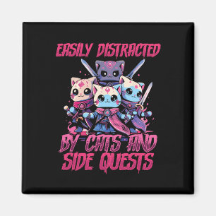 Íman Gatos Jogadores de Rpg Missão Lateral Desatentos M