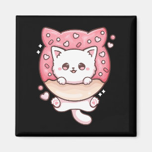 Íman Gatos Kawaii, Gatos-Rosquinha, Gatos Diversão Otak