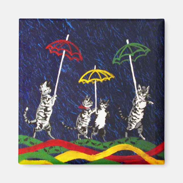 Íman Gatos na Chuva (Frente)