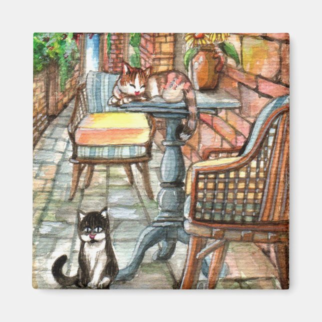 Íman Gatos no Beco traseiro (Frente)