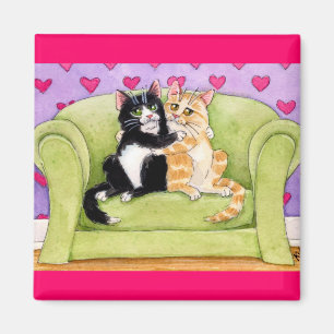 Íman Gatos no ímã bonito do amor