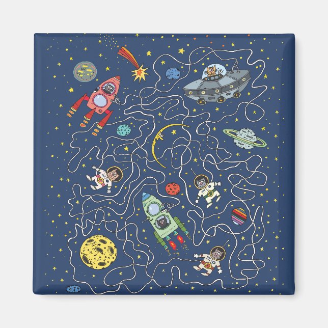 Íman Gatos no ímã espacial (Frente)