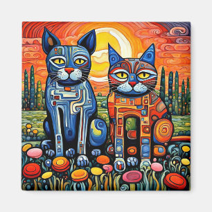 Íman Gatos no pôr do sol 1